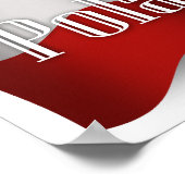 Polen Waving Flag Poster (Ecke)