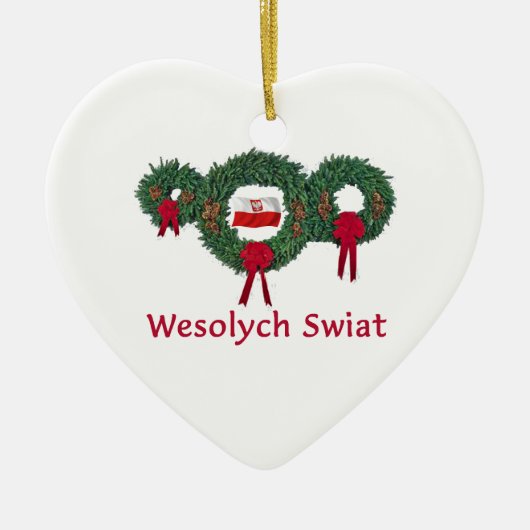Polen-Weihnachten 2 Keramik Ornament (Vorne)