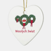 Polen-Weihnachten 2 Keramik Ornament (Links)