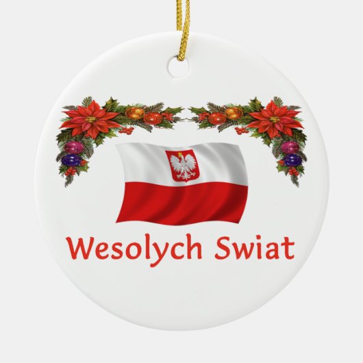 Polen-Weihnachten Keramik Ornament (Vorne)