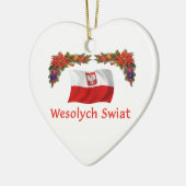 Polen-Weihnachten Keramikornament (Links)