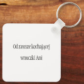 Polen Weihnachtsgeschenk für Babcia Grandma Polska Schlüsselanhänger (Rückseite)