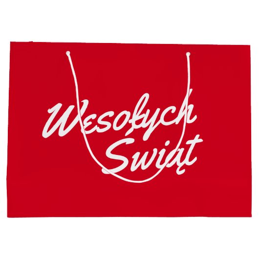 Polen Weihnachtsgeschenktasche Große Geschenktüte (Rückseite)