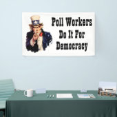 Polenarbeiter tun es für die Demokratie Banner (Messeveranstaltung)