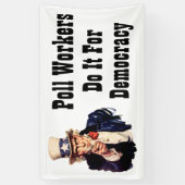 Polenarbeiter tun es für die Demokratie Banner (Vertikal)