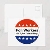 Polenarbeiter tun es für die Demokratie Postkarte (Vorne/Hinten)