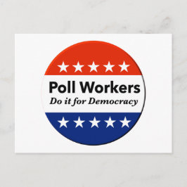 Polenarbeiter tun es für die Demokratie Postkarte