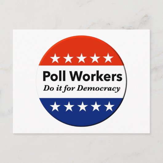 Polenarbeiter tun es für die Demokratie Postkarte (Vorderseite)