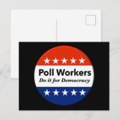 Polenarbeiter tun es für die Demokratie Postkarte (Vorne/Hinten)