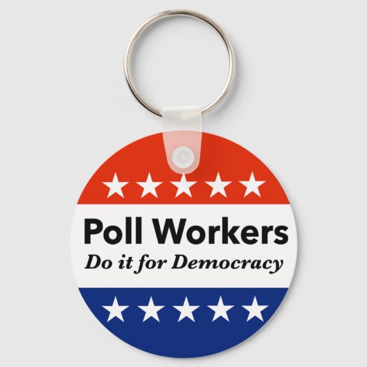 Polenarbeiter tun es für die Demokratie Schlüsselanhänger (Vorderseite)