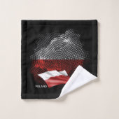 Polenflagge Badhandtuch Set (Waschlappen)