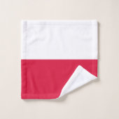 Polenflagge Badhandtuch Set (Waschlappen)