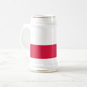 Polenflagge Bierglas (Vorderseite Links)