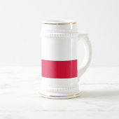 Polenflagge Bierglas (VorderseiteRechts)