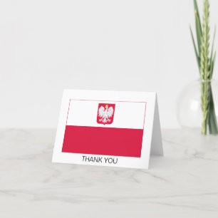 Polenflagge Dankeskarte