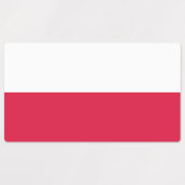 Polenflagge Etiketten (Design 1)
