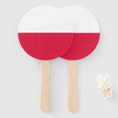 Polenflagge Fächer (Vorne und Hinten)