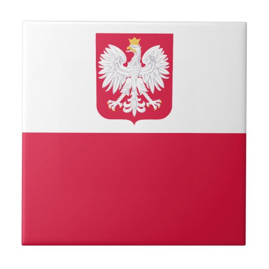 Polenflagge Fliese (Vorderseite)