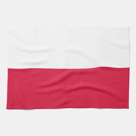 Polenflagge Geschirrtuch (Horizontal)