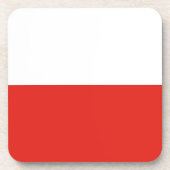 Polenflagge Getränkeuntersetzer (Vorderseite)