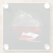 Polenflagge Glasuntersetzer (Rückseite)