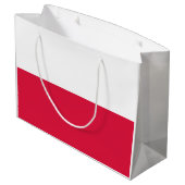 Polenflagge Große Geschenktüte (Rückseite Schrägansicht)