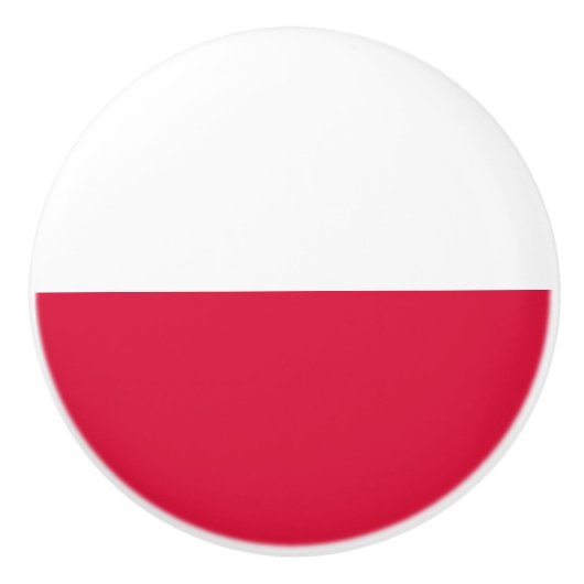 Polenflagge Keramikknauf (Vorderseite)