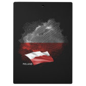 Polenflagge Klemmbrett (Rückseite)
