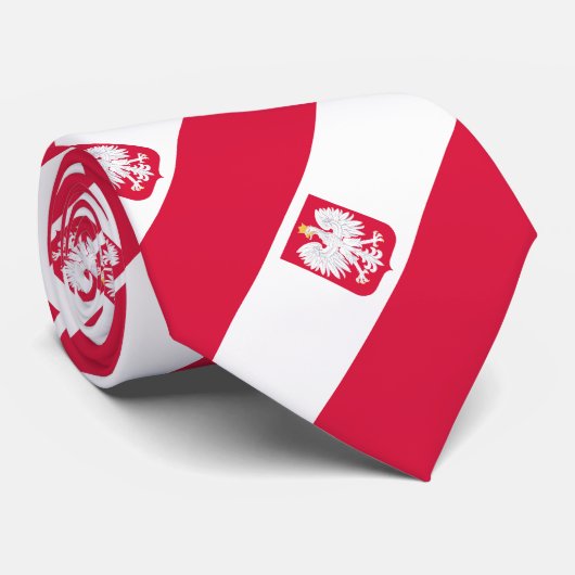 Polenflagge Krawatte (Gerollt)