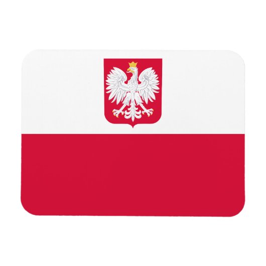 Polenflagge Magnet (Horizontal)