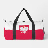 Polenflagge (mit Wappen) Duffle Bag (Vorderseite)