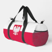 Polenflagge (mit Wappen) Duffle Bag (Rechte Ecke)