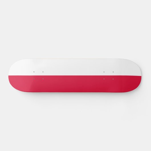 Polenflagge Skateboard (Horizontal)