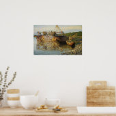 Polenov - Barge am Fluss Oka Poster (Küche)