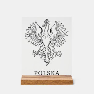 Polens Weißer Adler Zeitgemäßes Staatssymbol Acrylschild