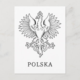 Polens Weißer Adler Zeitgemäßes Staatssymbol Postkarte