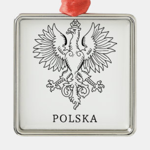 Polens Weißer Adler Zeitgenössisches Staatssymbol Ornament Aus Metall