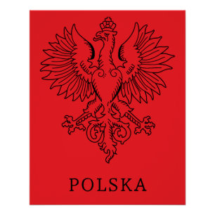 Polens Weißer Adler Zeitgenössisches Staatssymbol Poster