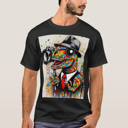 Polera T-Rex Fotógrafo T-Shirt (Vorderseite)