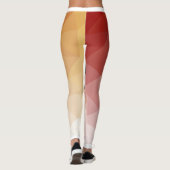 Poletanz-und -Fitness-rote und orange Leggings (Rückseite)