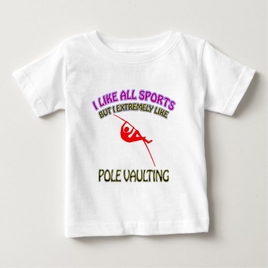 Polevaultingentwürfe Baby T-shirt (Vorderseite)