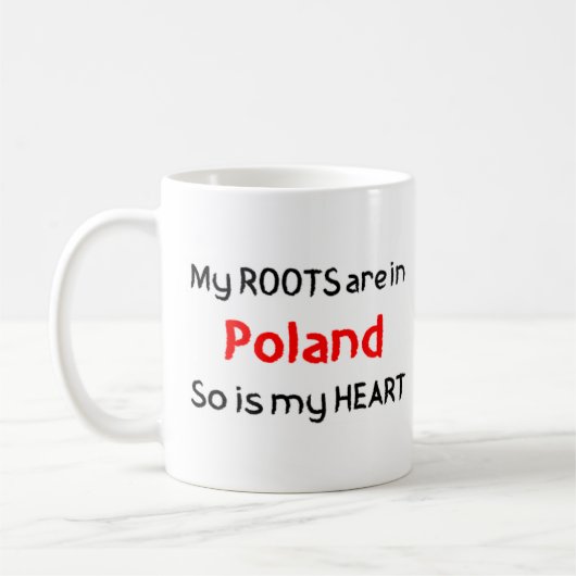 Polewurzeln Kaffeetasse (Links)