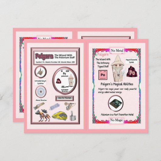 Polgarn Wizard - Polonium Element Postkarte (Vorne/Hinten)