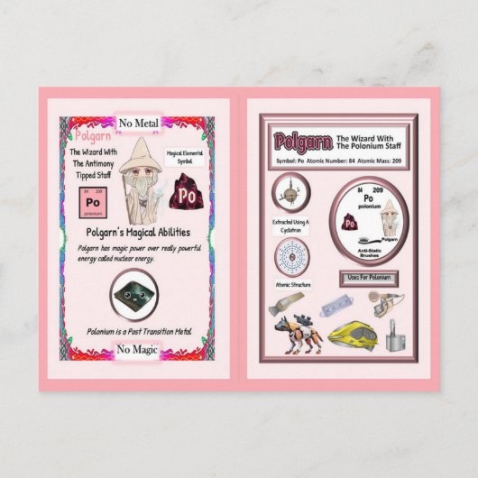 Polgarn Wizard - Polonium Element Postkarte (Rückseite)