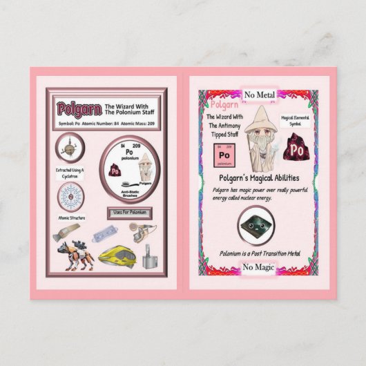 Polgarn Wizard - Polonium Element Postkarte (Vorderseite)