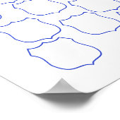 Police 50. Geburtstag Gästebuchplakat Poster (Ecke)