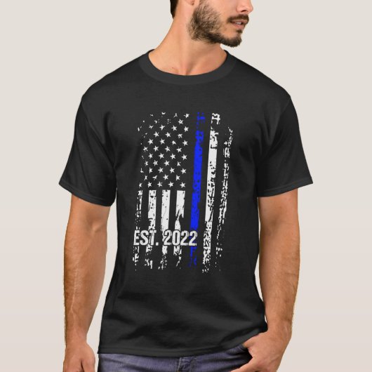 Police Abschluss Shirt Zurück Print US Police Acte (Vorderseite)