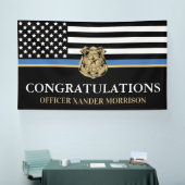 Police Abschluss Thin Blue Line Herzlichen Glückwu Banner (Messe)