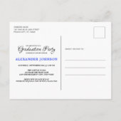 Police Abschluss Thin Blue Line Party Einladungspostkarte (Rückseite)