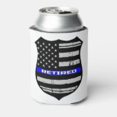 Police Abzeichen Blue Line Remüde Dosenkühler (Kanne Rückseite)